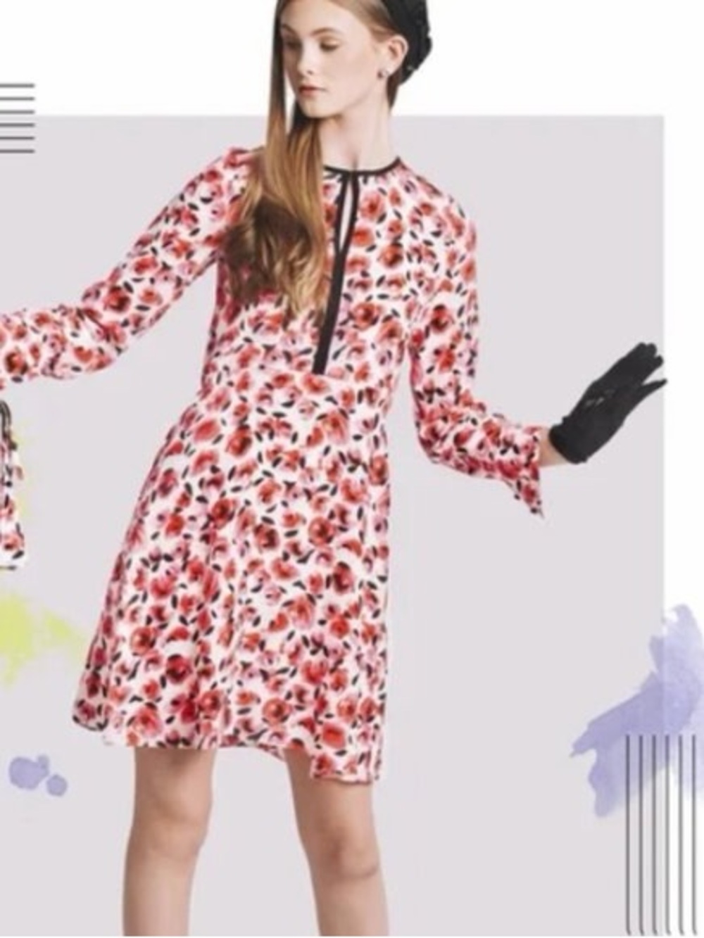 Kate Spade Rosebud Silk Mini Dress Cottagecore Easter Garden Party Wedding Guest